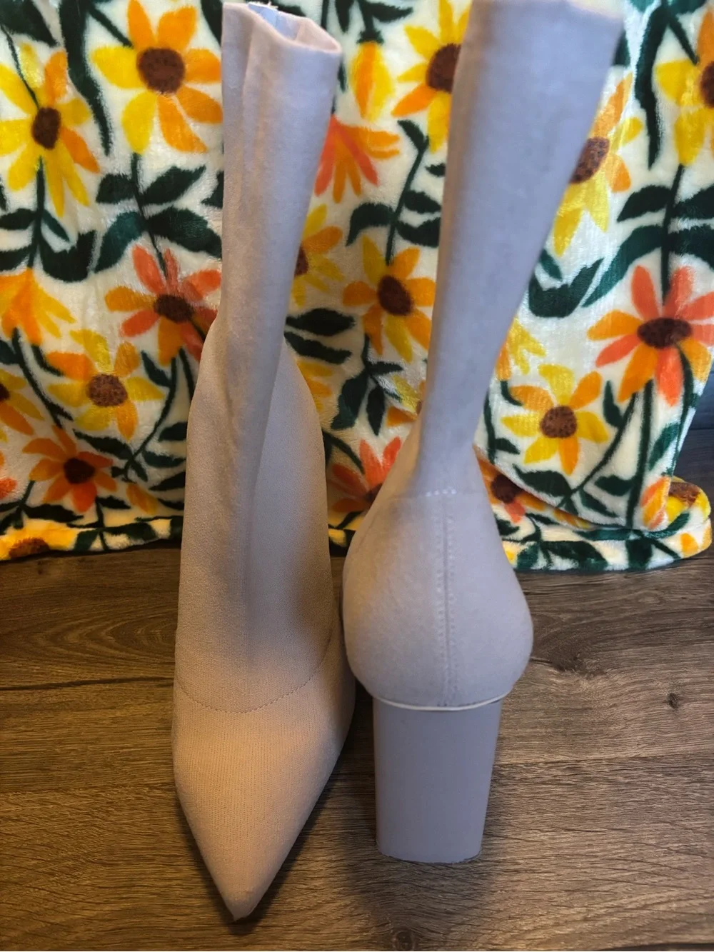 Aldo Light grey Pointed Toe Sock Boots